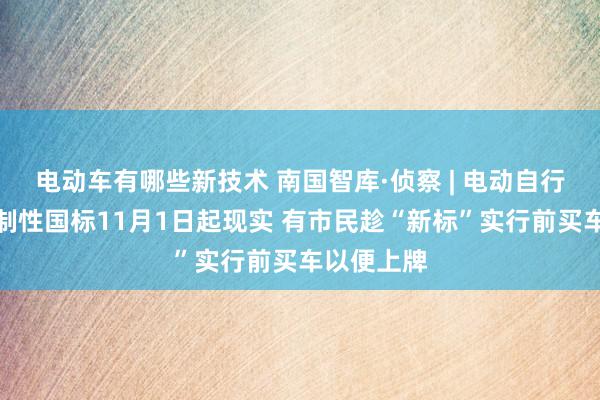 电动车有哪些新技术 南国智库·侦察 | 电动自行车关连强制性国标11月1日起现实 有市民趁“新标”实行前买车以便上牌