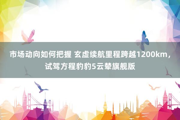 市场动向如何把握 玄虚续航里程跨越1200km，试驾方程豹豹5云辇旗舰版