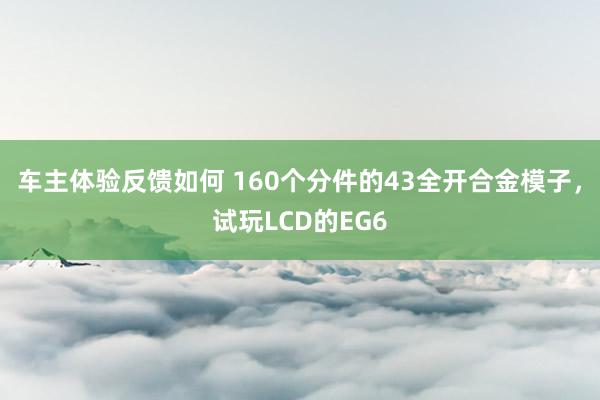 车主体验反馈如何 160个分件的43全开合金模子，试玩LCD的EG6