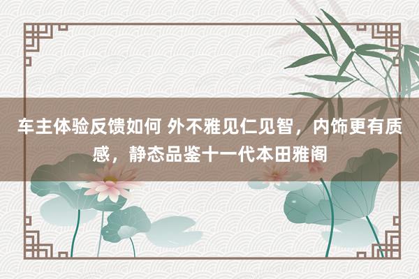 车主体验反馈如何 外不雅见仁见智，内饰更有质感，静态品鉴十一代本田雅阁