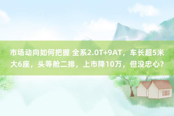 市场动向如何把握 全系2.0T+9AT，车长超5米大6座，头等舱二排，上市降10万，但没忠心？