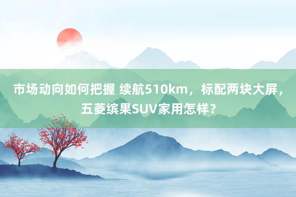 市场动向如何把握 续航510km，标配两块大屏，五菱缤果SUV家用怎样？