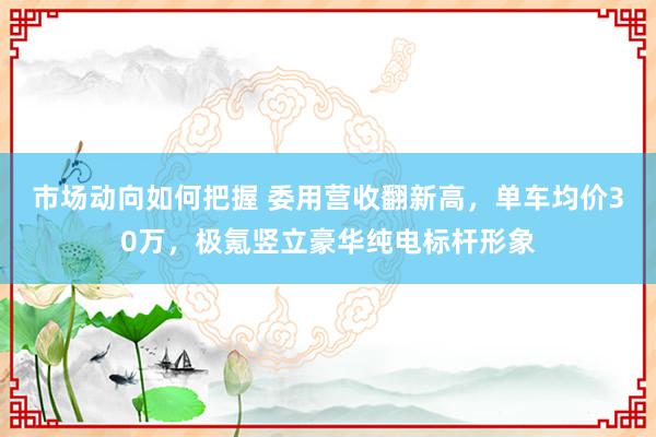 市场动向如何把握 委用营收翻新高，单车均价30万，极氪竖立豪华纯电标杆形象