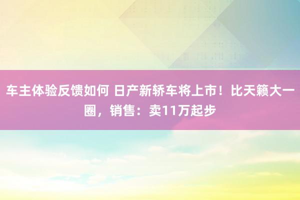 车主体验反馈如何 日产新轿车将上市！比天籁大一圈，销售：卖11万起步