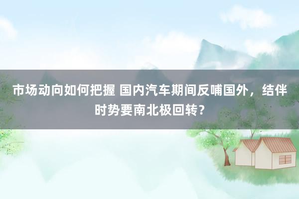 市场动向如何把握 国内汽车期间反哺国外，结伴时势要南北极回转？