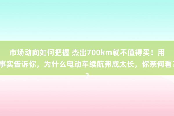 市场动向如何把握 杰出700km就不值得买！用事实告诉你，为什么电动车续航弗成太长，你奈何看？