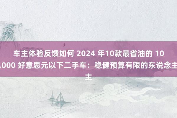 车主体验反馈如何 2024 年10款最省油的 10,000 好意思元以下二手车：稳健预算有限的东说念主