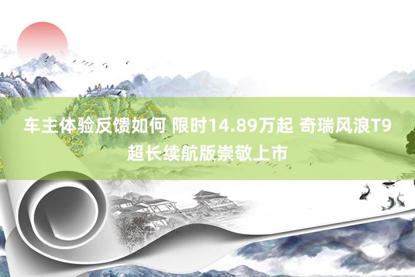 车主体验反馈如何 限时14.89万起 奇瑞风浪T9超长续航版崇敬上市