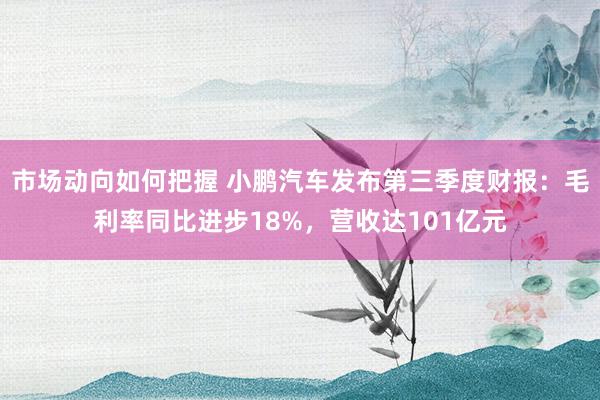 市场动向如何把握 小鹏汽车发布第三季度财报：毛利率同比进步18%，营收达101亿元