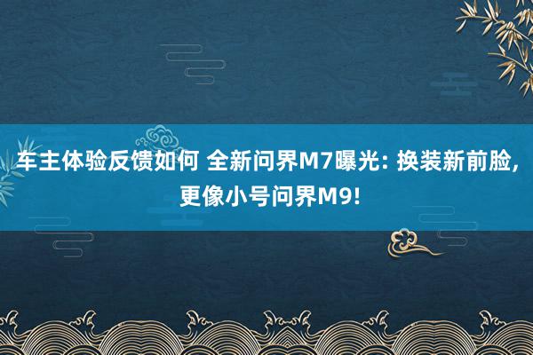 车主体验反馈如何 全新问界M7曝光: 换装新前脸, 更像小号问界M9!