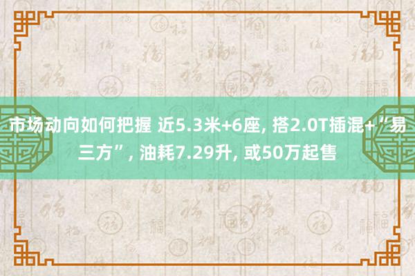 市场动向如何把握 近5.3米+6座, 搭2.0T插混+“易三方”, 油耗7.29升, 或50万起售