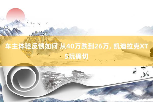 车主体验反馈如何 从40万跌到26万, 凯迪拉克XT5玩确切