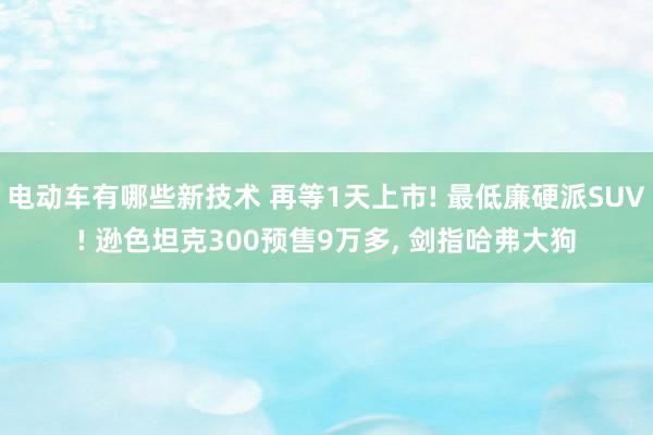 电动车有哪些新技术 再等1天上市! 最低廉硬派SUV! 逊色坦克300预售9万多, 剑指哈弗大狗