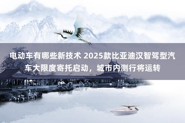 电动车有哪些新技术 2025款比亚迪汉智驾型汽车大限度寄托启动，城市内测行将运转