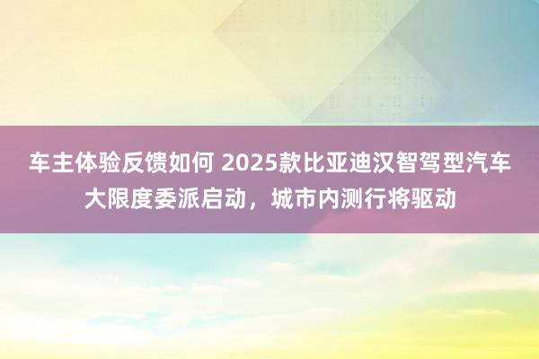 车主体验反馈如何 2025款比亚迪汉智驾型汽车大限度委派启动，城市内测行将驱动