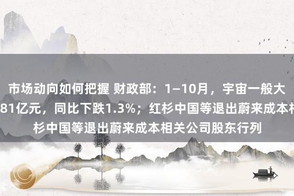 市场动向如何把握 财政部：1—10月，宇宙一般大众预算收入184981亿元，同比下跌1.3%；红杉中国等退出蔚来成本相关公司股东行列