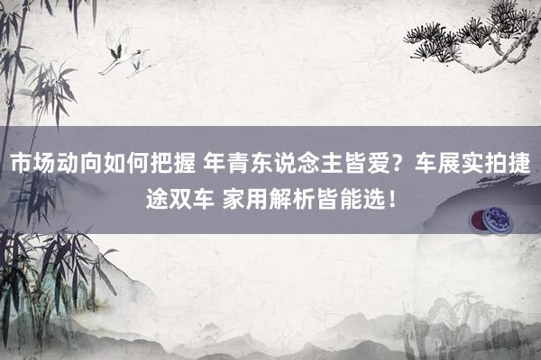 市场动向如何把握 年青东说念主皆爱？车展实拍捷途双车 家用解析皆能选！