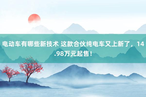 电动车有哪些新技术 这款合伙纯电车又上新了，14.98万元起售！