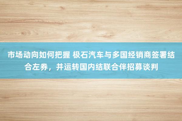 市场动向如何把握 极石汽车与多国经销商签署结合左券，并运转国内结联合伴招募谈判